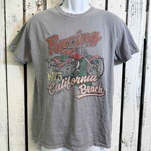 Full Tilt Racing 1975 California Beach T-Shirt Men's Small 90s Grunge Vibes gray